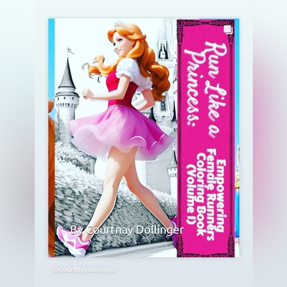 Princess Running Coloring Book​ - Picture 3 of 3